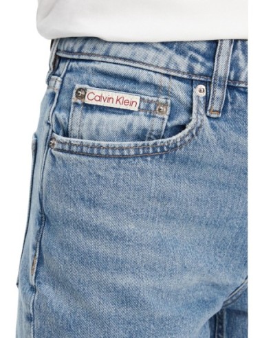 Calvin Klein Jeans jean femme bleu azur coton bio
