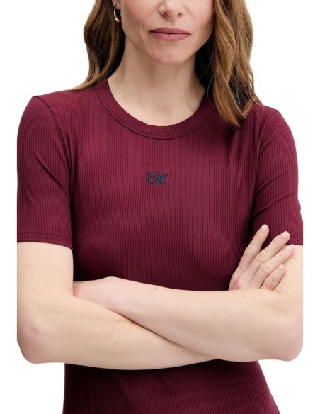 Calvin Klein Jeans robe femme bordeaux modal