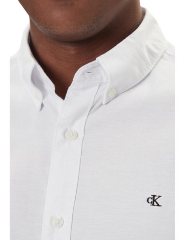 Calvin Klein Jeans chemise homme blanche coton stretch