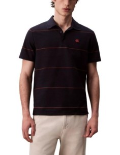 Calvin Klein Jeans polo homme bleu rayé