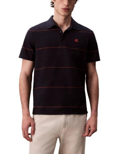Calvin Klein Jeans polo homme bleu rayé