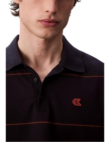 Calvin Klein Jeans polo homme bleu rayé