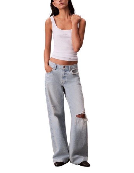 Calvin Klein Jeans débardeur femme blanc