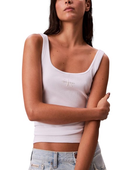Calvin Klein Jeans débardeur femme blanc