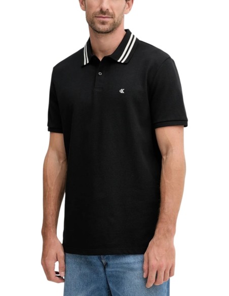 Calvin Klein Jeans polo homme noir coton