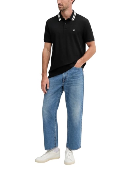 Calvin Klein Jeans polo homme noir coton