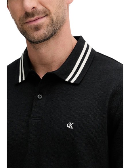 Calvin Klein Jeans polo homme noir coton