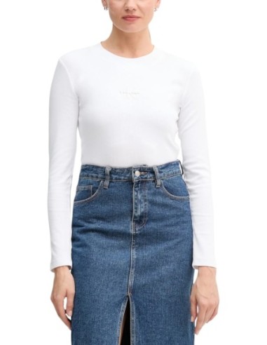 Calvin Klein Jeans t-shirt femme blanc manches longues