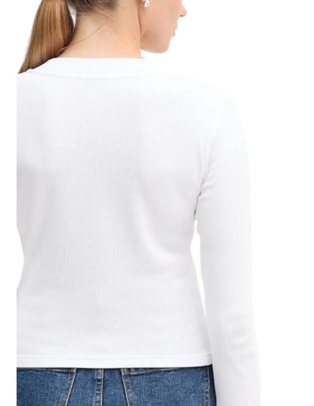 Calvin Klein Jeans t-shirt femme blanc manches longues