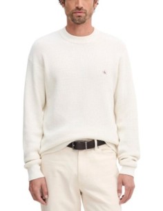 Calvin Klein Jeans pull homme beige coton
