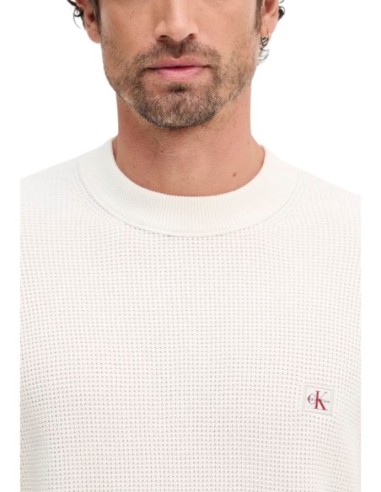 Calvin Klein Jeans pull homme beige coton