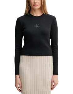 Calvin Klein Jeans pull femme noir imprimé