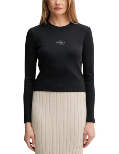 Calvin Klein Jeans pull femme noir imprimé