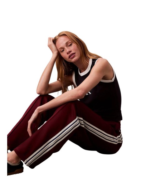 Calvin Klein Jeans pantalon femme bordeaux