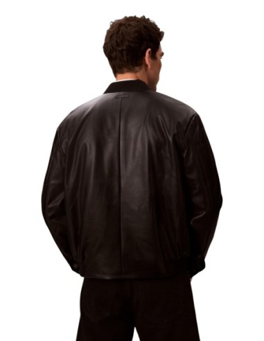 Calvin Klein Jeans veste homme noire effet cuir