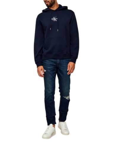 Calvin Klein Jeans sweat homme bleu capuche