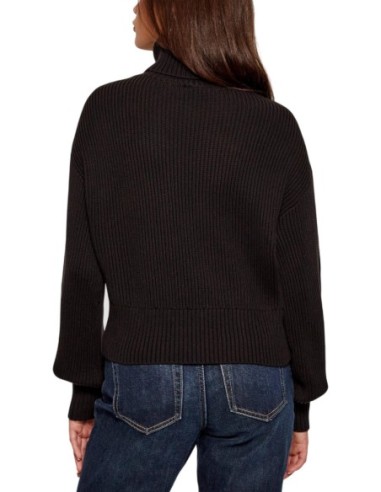 Calvin Klein Jeans pull femme noir col montant