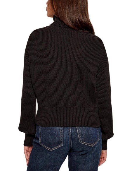 Calvin Klein Jeans pull femme noir col montant
