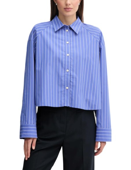 Calvin Klein Jeans chemise femme bleue rayée