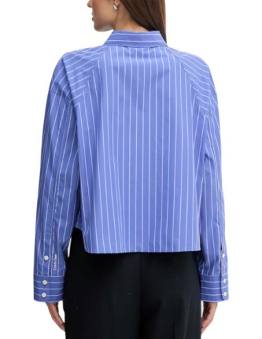 Calvin Klein Jeans chemise femme bleue rayée