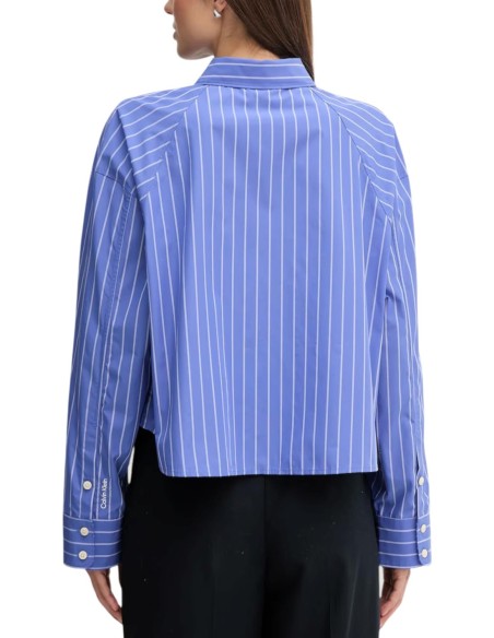 Calvin Klein Jeans chemise femme bleue rayée