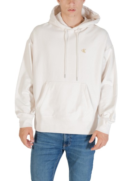 Calvin Klein Jeans sweat homme blanc capuche