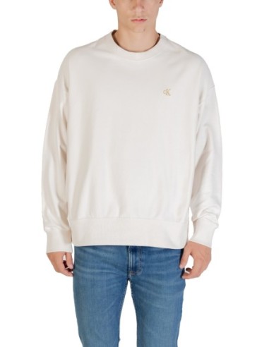 Calvin Klein Jeans sweat homme blanc col rond