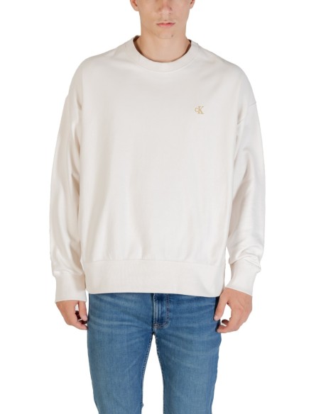 Calvin Klein Jeans sweat homme blanc col rond
