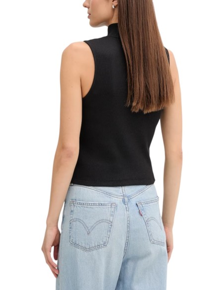 Calvin Klein Jeans top femme noir zippé