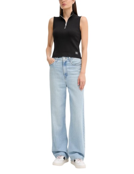 Calvin Klein Jeans top femme noir zippé