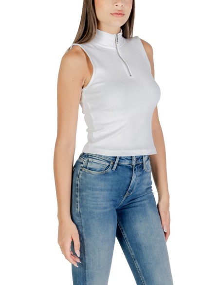 Calvin Klein Jeans top femme blanc zippé