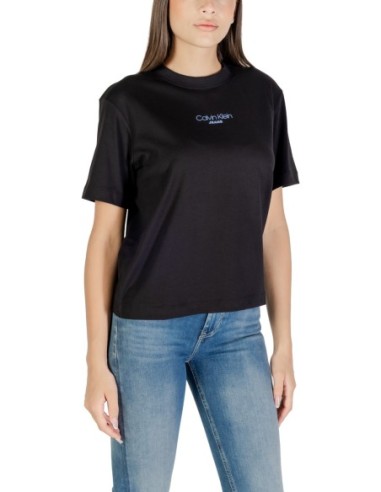 Calvin Klein Jeans t-shirt femme noir coton