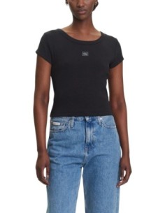 Calvin Klein Jeans t-shirt femme noir stretch