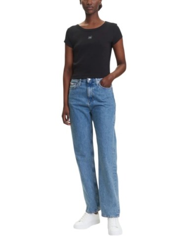 Calvin Klein Jeans t-shirt femme noir stretch