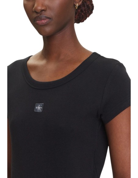 Calvin Klein Jeans t-shirt femme noir stretch