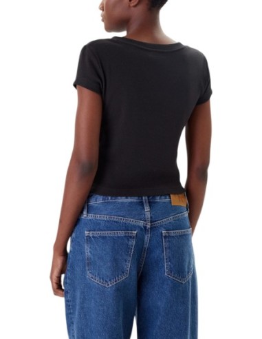 Calvin Klein Jeans t-shirt femme noir col V
