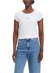 Calvin Klein Jeans t-shirt femme blanc stretch