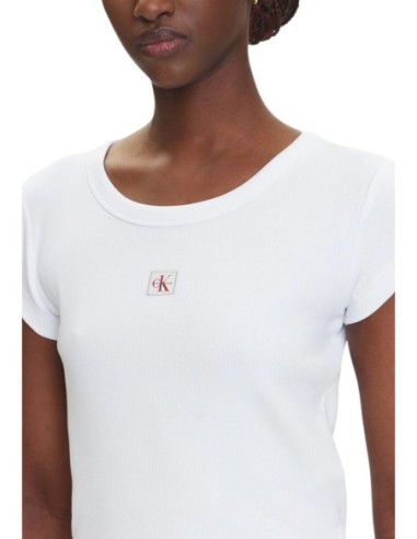 Calvin Klein Jeans t-shirt femme blanc stretch