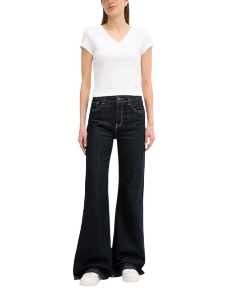 Calvin Klein Jeans t-shirt femme blanc col V