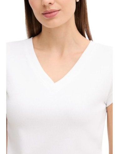 Calvin Klein Jeans t-shirt femme blanc col V