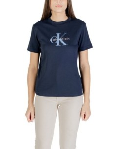 Calvin Klein Jeans t-shirt femme bleu imprimé