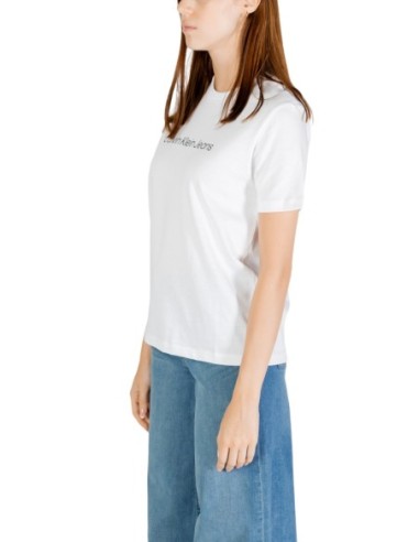 Calvin Klein Jeans t-shirt femme blanc coton