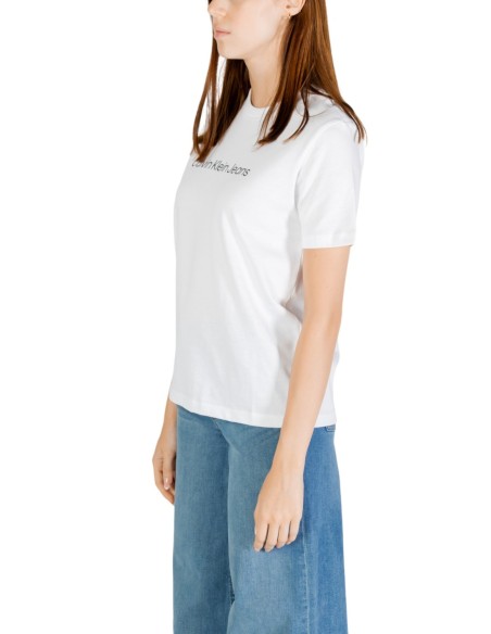 Calvin Klein Jeans t-shirt femme blanc coton