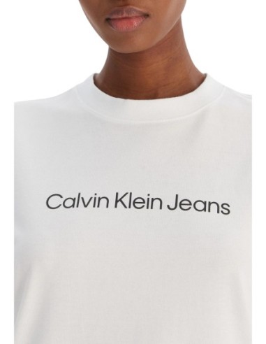 Calvin Klein Jeans t-shirt femme blanc coton