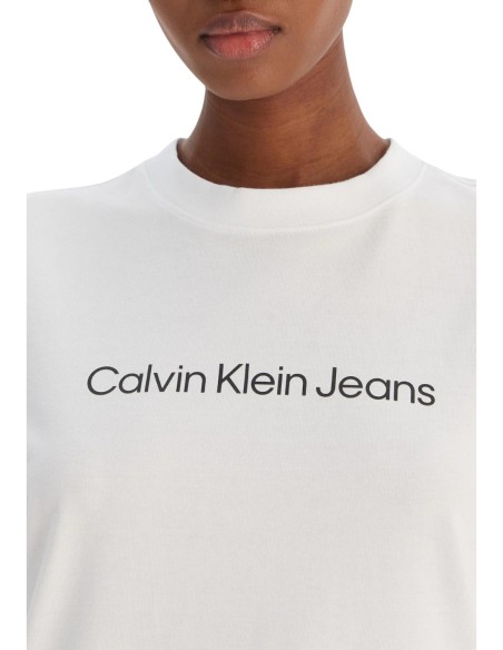 Calvin Klein Jeans t-shirt femme blanc coton