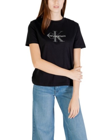 Calvin Klein Jeans t-shirt femme noir imprimé