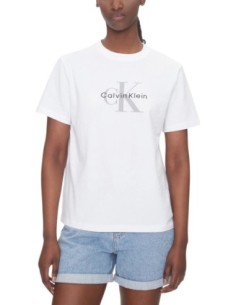 Calvin Klein Jeans t-shirt femme blanc imprimé
