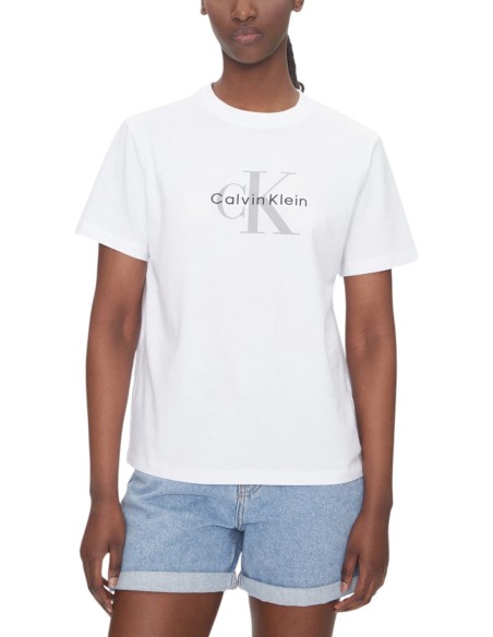 Calvin Klein Jeans t-shirt femme blanc imprimé