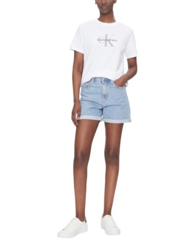 Calvin Klein Jeans t-shirt femme blanc imprimé