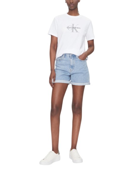 Calvin Klein Jeans t-shirt femme blanc imprimé
